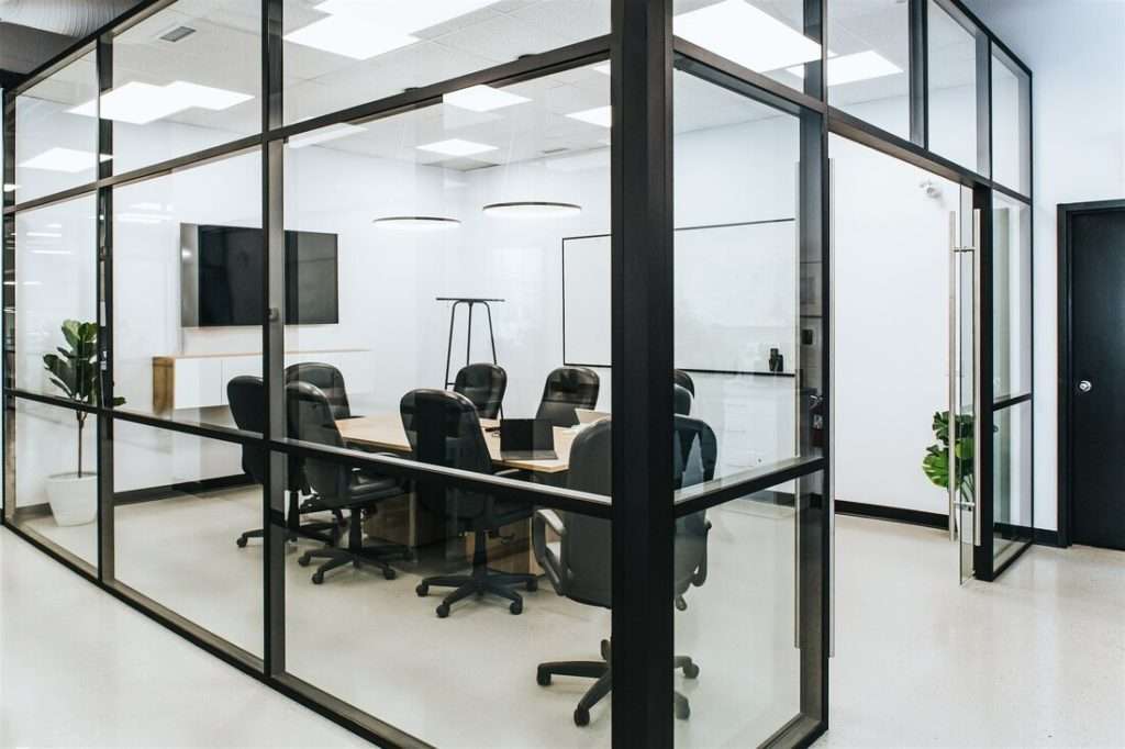 Glass demountable office walls